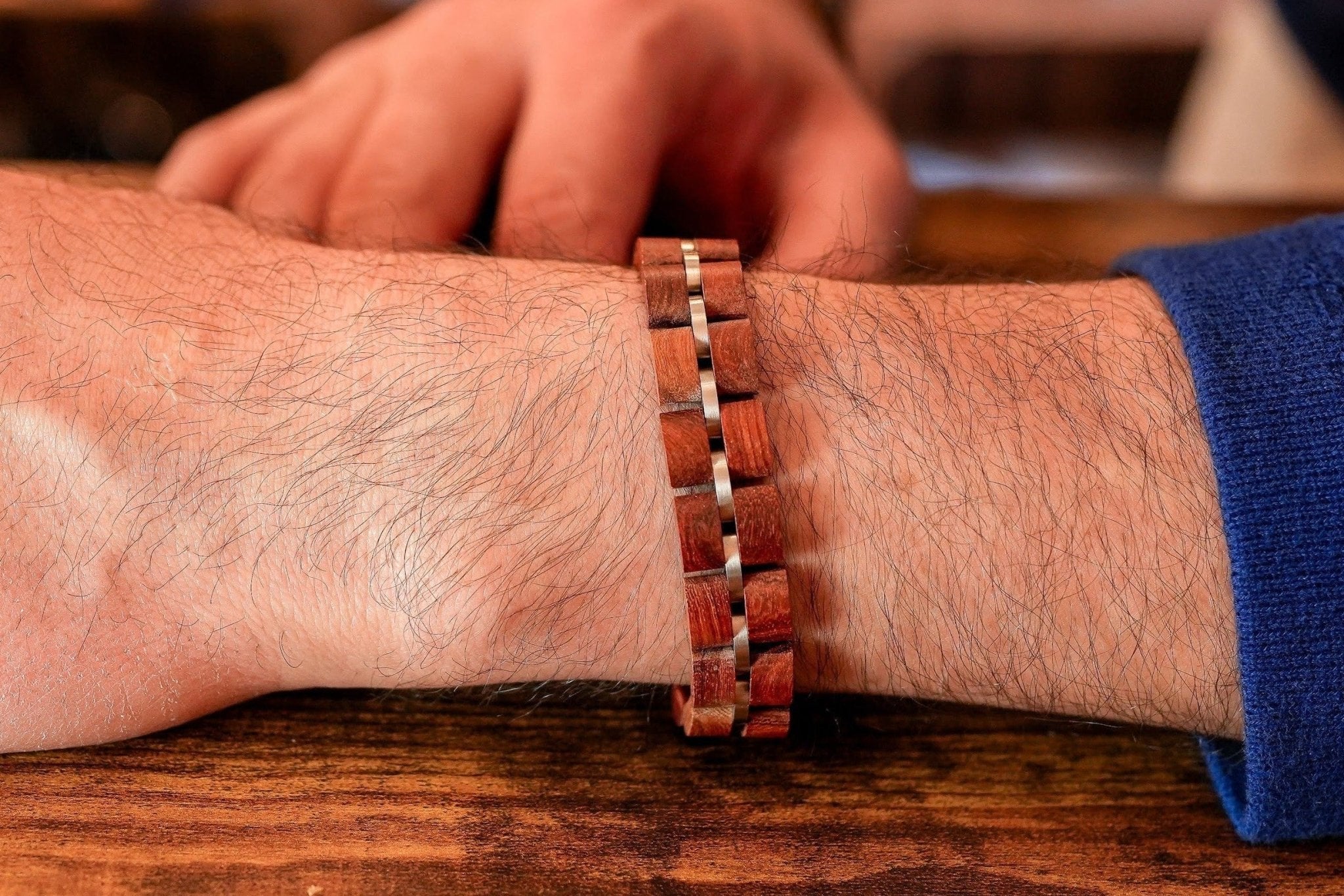Bracelet Tor - Eco-Friendly Redwood & Steel Norse Bracelet-2