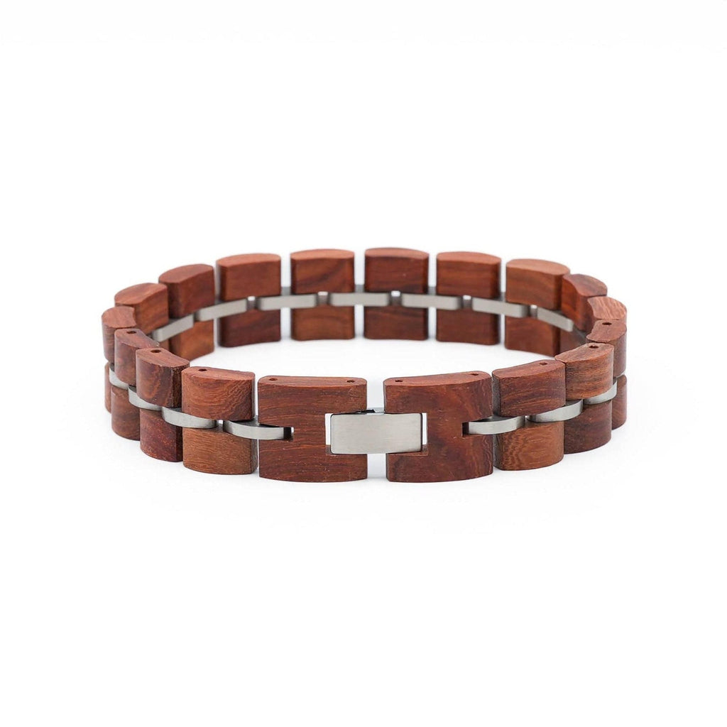 Bracelet Tor - Eco-Friendly Redwood & Steel Norse Bracelet-0