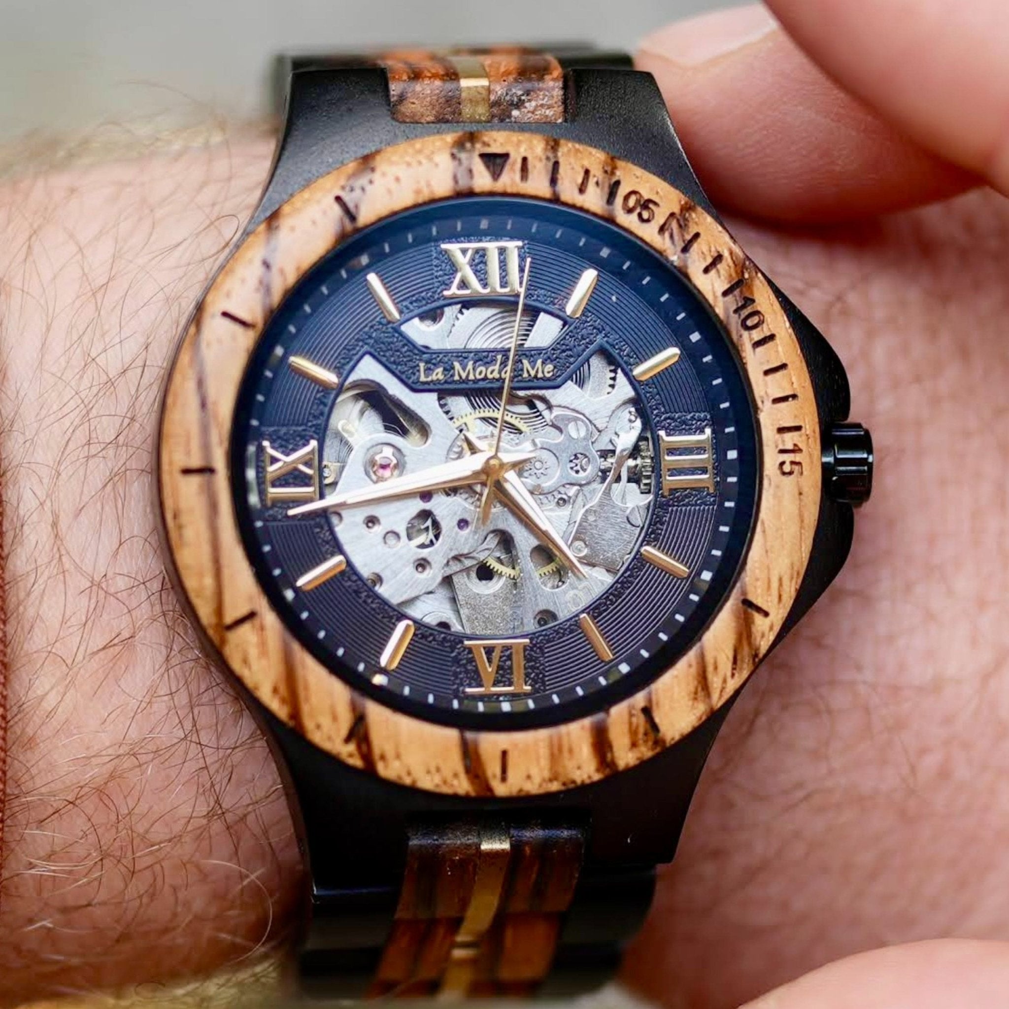 Watch Notterdam Automatic Zebrawood - Eco-Friendly Wooden Watch-0